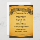 海賊の巻物 Save the Date 招待状 (正面/裏面)