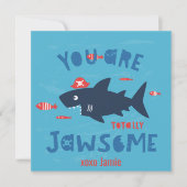 海賊の帽子をかぶったかわいいサメ (正面)