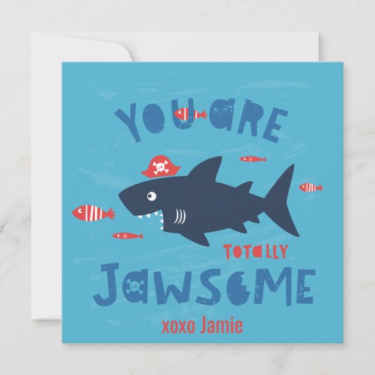 海賊の帽子をかぶったかわいいサメ (正面)