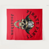 海賊の幽霊ドクロマーク タペストリー (正面(横))