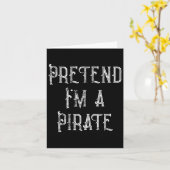 海賊の怠けハロウィン・コスチューム  カード (黄色い花)