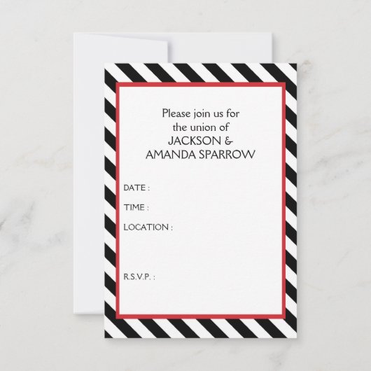 海賊の恋 招待状 (裏面)