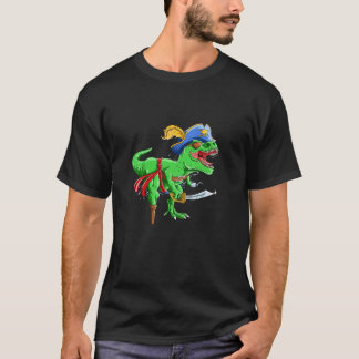 海賊の恐竜の衣装メンズボーイズディノギフトおもしろい Tシャツ