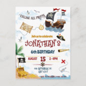 海賊の招待のインスタントダウンロード ポストカード (正面)