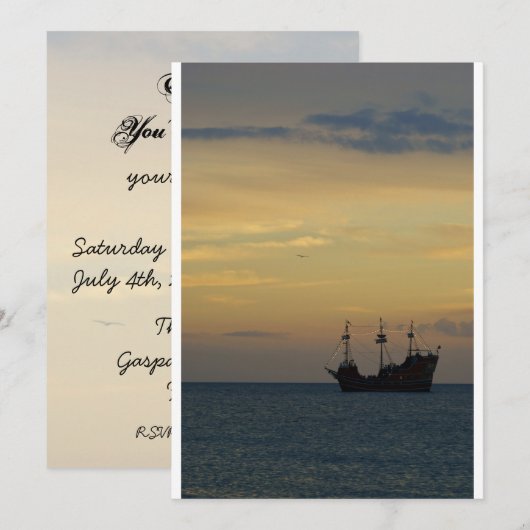 海賊の招待状 招待状 (正面/裏面)