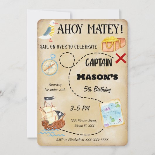 海賊の招待状 招待状 (正面)