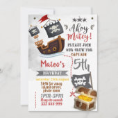 海賊の招待状 - 海賊の誕生日パーティー 招待状 (正面)