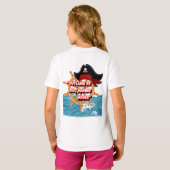 海賊の操舵輪の引用 Tシャツ (裏面フル)