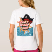 海賊の操舵輪の引用 Tシャツ (裏面)