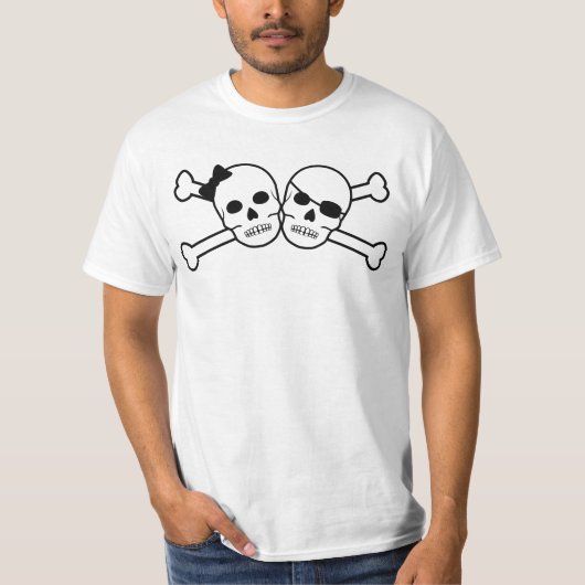 海賊の新郎新婦 Tシャツ (正面)