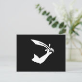 海賊の旗と剣のトーマス・テュー ポストカード (スタンド正面)