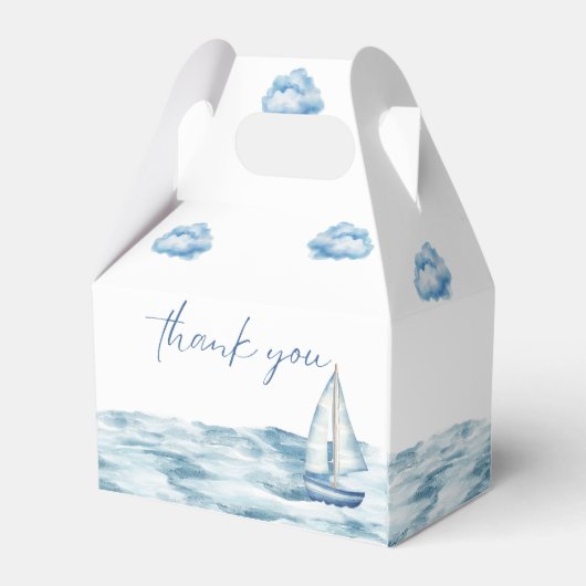 海賊の旗 男の子 海洋ベイビーシャワー フェイバーボックス (裏面サイド)