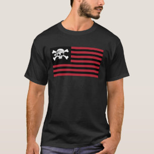 海賊の日のようなトークのための海賊旗テーマ Tシャツ
