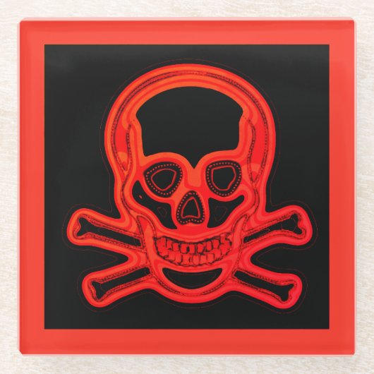 海賊の日のように話す ガラスコースター (正面)