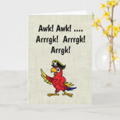 海賊の日のオウムのカードのように話す カード (黄色い花)