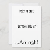 海賊の日のパーティの招待状 招待状 (裏面)