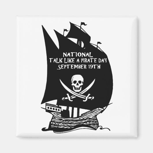 海賊の日の船のように話す マグネット (正面)
