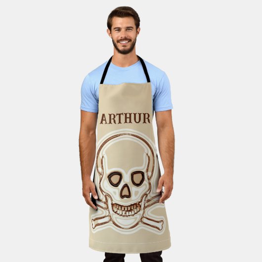 海賊の日パーソナライズされた、 エプロン (着用した状態)