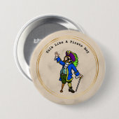 海賊の日ボタンのように話す 缶バッジ (正面&裏面)