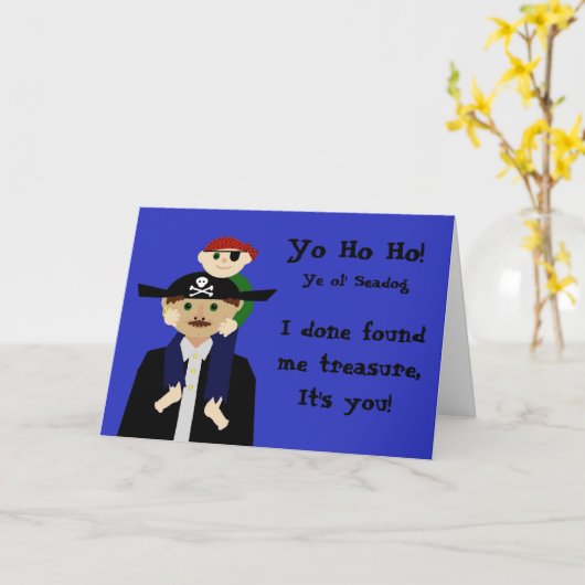 海賊の父の日 カード (黄色い花)