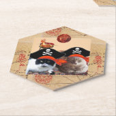 海賊の猫、宝物の地図、海賊の日のように語る ペーパーコースター (アングル)