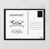 海賊の結婚式の出欠確認カード インビテーションポストカード (裏面)