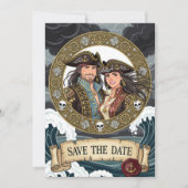海賊の結婚式を忘れないで ステキなSave The Date セーブザデート (正面)