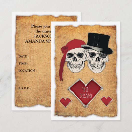 海賊の結婚式 招待状 (正面/裏面)