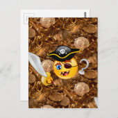 海賊の絵文字 ポストカード (正面/裏面)