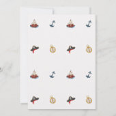 海賊の航海のお誕生日招待状 ありがとう サンキューカード (裏面)