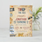 海賊の船のお誕生日パーティー2歳 招待状 (スタンド正面)