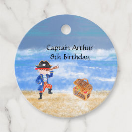 海賊の誕生日をテーマにしたパーティーの宝のオウム フェイバータグ