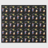 海賊の誕生日をテーマにしたパーティーの宝のオウム ラッピングペーパー (フラット)