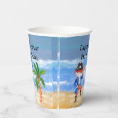 海賊の誕生日をテーマにしたパーティーの宝のオウム 紙コップ (右)