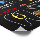 海賊の誕生日パーティーのチャックボード少年 ポスター (角)