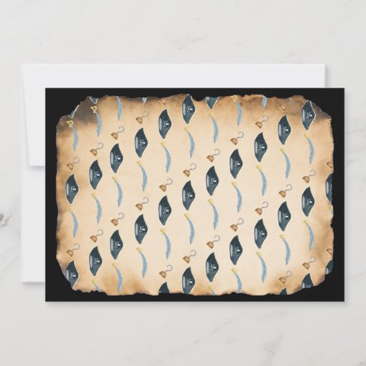 海賊の誕生日パーティーの写真を使った感謝カード サンキューカード (裏面)