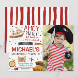 海賊の誕生日パーティーの写真 招待状