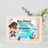 海賊の誕生日パーティーの招待 招待状 (スタンド正面)