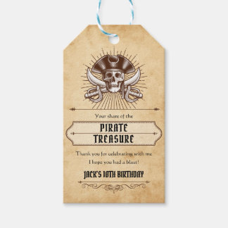 海賊の誕生日パーティーの景品タグ「あのう、こちらへ」 ギフトタグ