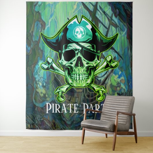 海賊の誕生日パーティーの背景 タペストリー (インサイチュ)