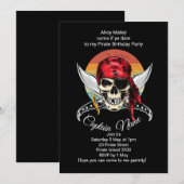 海賊の誕生日パーティーへようこそ 招待状 (正面/裏面)