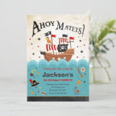 海賊の誕生日パーティー招待状  海賊パーティーバッシュ 招待状 (スタンド正面)