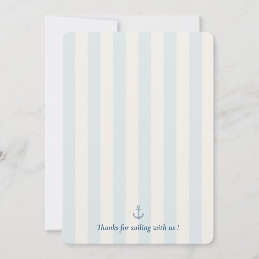 海賊の誕生日パーティー | かわいいアホイ船長 招待状 (裏面)