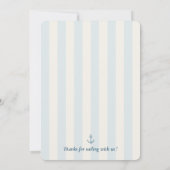 海賊の誕生日パーティー | かわいいキャプテン 招待状 (裏面)