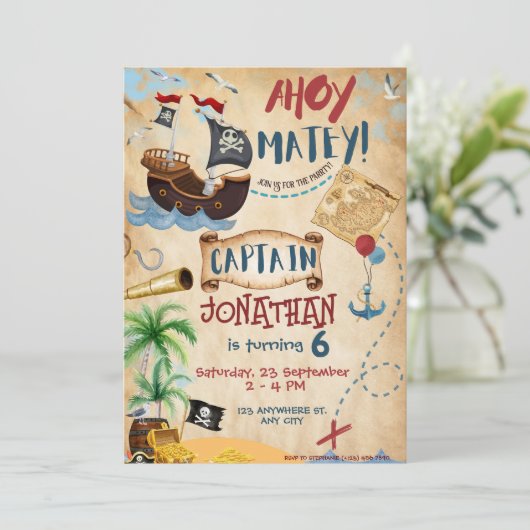 海賊の誕生日パーティー 招待状 (スタンド正面)