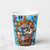 海賊の誕生日パーティー 紙コップ (裏面)