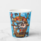 海賊の誕生日パーティー 紙コップ (正面)