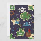 海賊の誕生日宝の地図 招待状 (裏面)