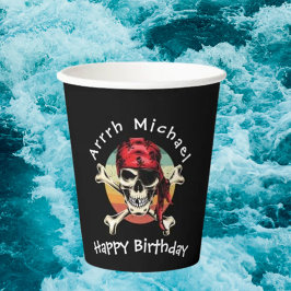海賊の誕生日紙コップ 紙コップ