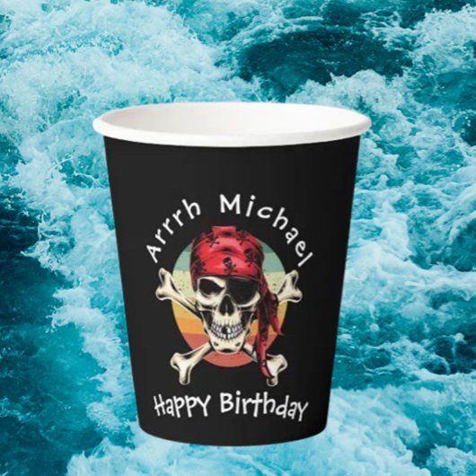 海賊の誕生日紙コップ 紙コップ